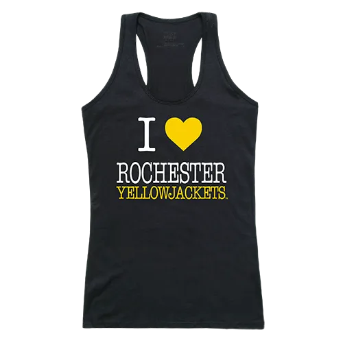 W Republic Women's I Love Tank Shirt University Of Rochester Yellowjackets 532-146