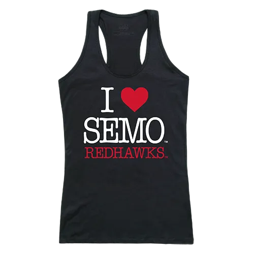 W Republic Women's I Love Tank Shirt Southeast Missouri State University Redhawks 532-149