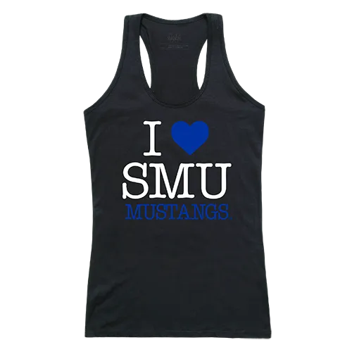 W Republic Women's I Love Tank Shirt Southern Methodist Mustangs 532-150