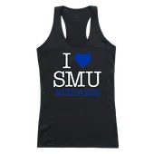 W Republic Women's I Love Tank Shirt Southern Methodist Mustangs 532-150