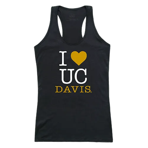 W Republic Women's I Love Tank Shirt California Davis Aggies 532-161