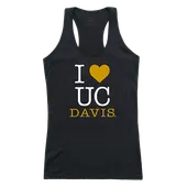 W Republic Women's I Love Tank Shirt California Davis Aggies 532-161