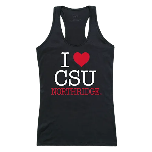 W Republic Women's I Love Tank Shirt Cal State Northridge Matadors 532-166