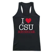 W Republic Women's I Love Tank Shirt Cal State Northridge Matadors 532-166