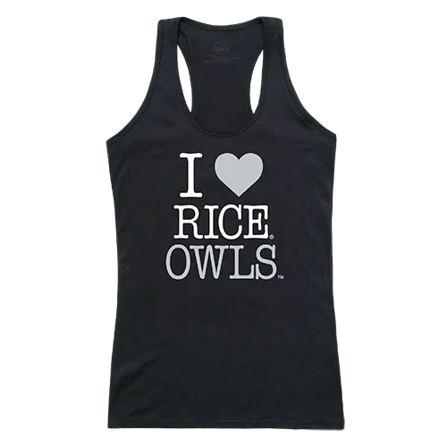 W Republic Women's I Love Tank Shirt Rice Owls 532-172