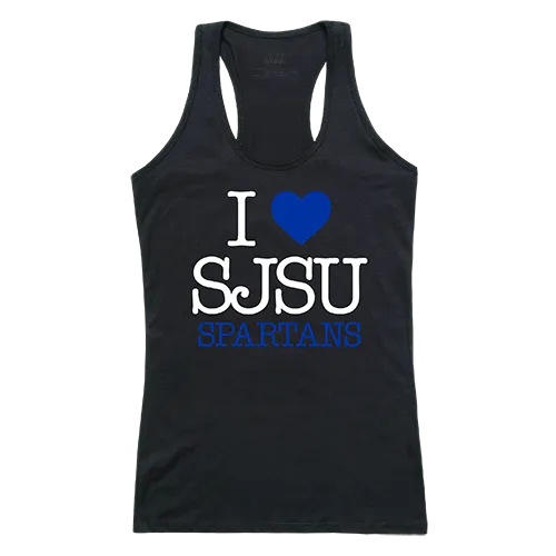 W Republic Women's I Love Tank Shirt San Jose State Spartans 532-173