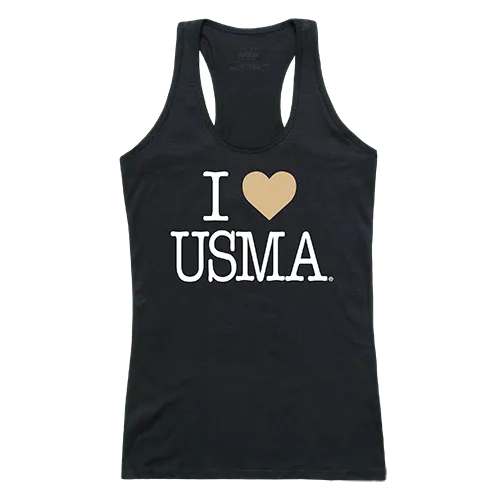 W Republic Women's I Love Tank Shirt United States Military Academy Black Knights 532-174