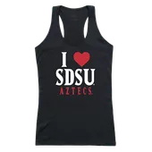 W Republic Women's I Love Tank Shirt San Diego State Aztecs 532-177