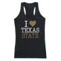 W Republic Women's I Love Tank Shirt Texas State Bobcats 532-181