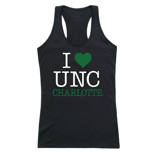 W Republic Women's I Love Tank Shirt North Carolina Charlotte 49Ers 532-194