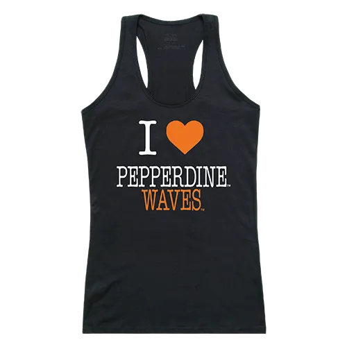 W Republic Women's I Love Tank Shirt Pepperdine Waves 532-196