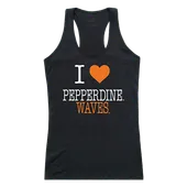 W Republic Women's I Love Tank Shirt Pepperdine Waves 532-196