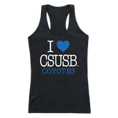 W Republic Women's I Love Tank Shirt Cal State San Bernardino Coyotes 532-207