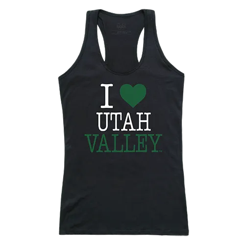 W Republic Women's I Love Tank Shirt Utah Valley University Wolverines 532-210