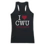 W Republic Women's I Love Tank Shirt Central Washington Wildcats 532-213