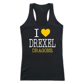 W Republic Women's I Love Tank Shirt Drexel University Dragons 532-215