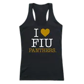 W Republic Women's I Love Tank Shirt Florida International Golden Panthers 532-219