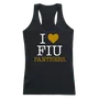 W Republic Women's I Love Tank Shirt Florida International Golden Panthers 532-219