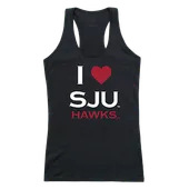 W Republic Women's I Love Tank Shirt Saint Joseph's University Hawks 532-232