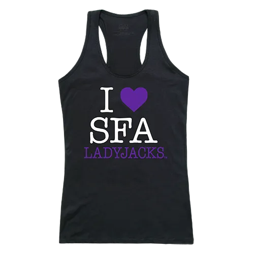 W Republic Women's I Love Tank Shirt Stephen F. Austin State Lumberjacks 532-238