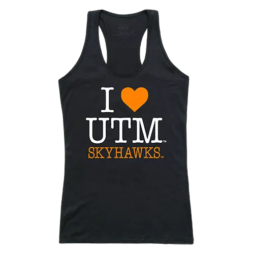 W Republic Women's I Love Tank Shirt Ut Martin Skyhawks 532-241