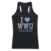 W Republic Women's I Love Tank Shirt Western Washington Vikings 532-252