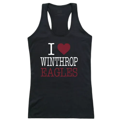 W Republic Women's I Love Tank Shirt Winthrop Eagles 532-255