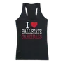 W Republic Women's I Love Tank Shirt Ball State Cardinals 532-264
