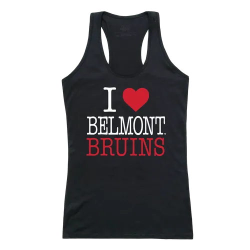 W Republic Women's I Love Tank Shirt Belmont University Bruins 532-265