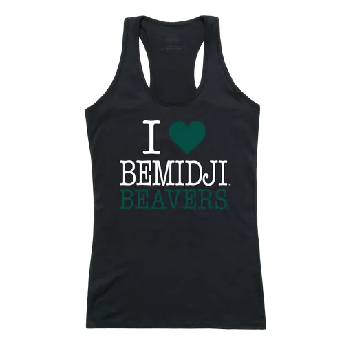 W Republic Women's I Love Tank Shirt Bemidji State Beavers 532-266