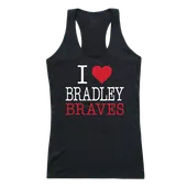 W Republic Women's I Love Tank Shirt Bradley Braves 532-270