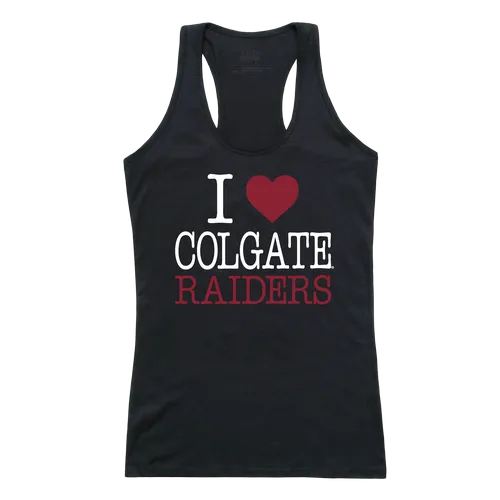 W Republic Women's I Love Tank Shirt Colgate University Raiders 532-283