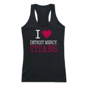 W Republic Women's I Love Tank Shirt Detroit Mercy Titans 532-290