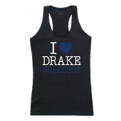 W Republic Women's I Love Tank Shirt Drake University Bulldogs 532-292