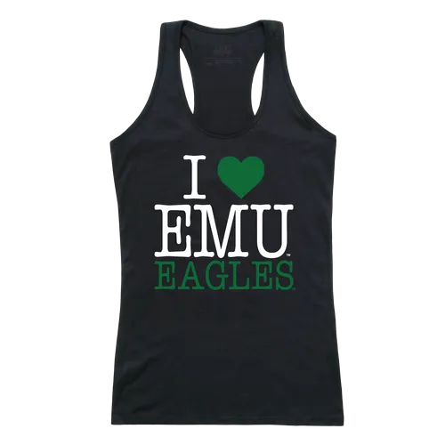 W Republic Women's I Love Tank Shirt Eastern Michigan Eagles 532-295