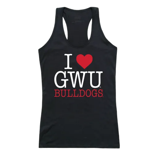 W Republic Women's I Love Tank Shirt Gardner Webb Runnin Bulldogs 532-307