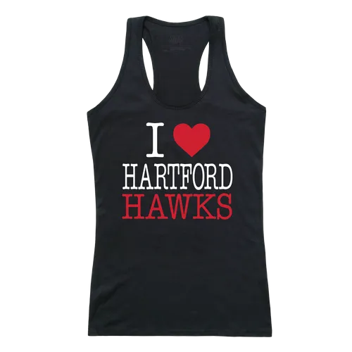 W Republic Women's I Love Tank Shirt University Of Hartford Hawks 532-310