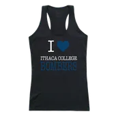 W Republic Women's I Love Tank Shirt Ithaca College Bombers 532-316