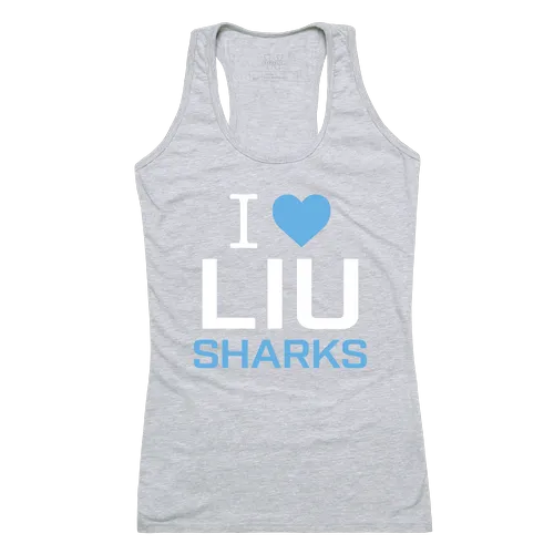 W Republic Women's I Love Tank Shirt Long Island Sharks 532-329