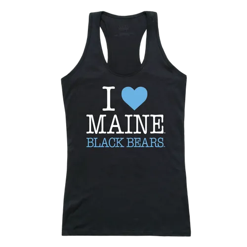W Republic Women's I Love Tank Shirt Maine Black Bears 532-334