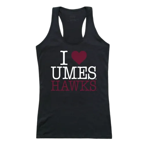 W Republic Women's I Love Tank Shirt Maryland Eastern Shore Hawks 532-337