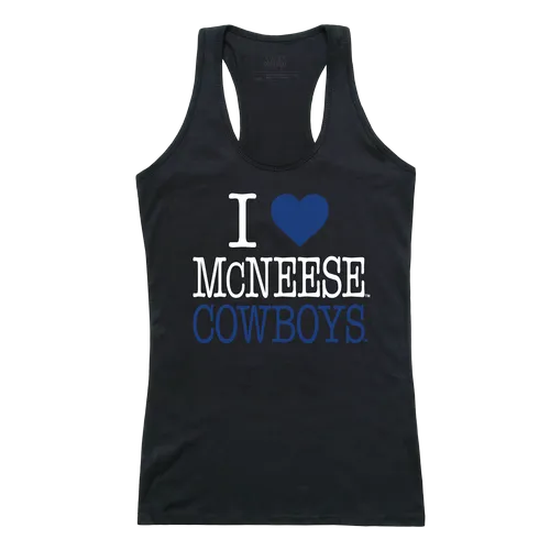 W Republic Women's I Love Tank Shirt Mcneese State Cowboys 532-338