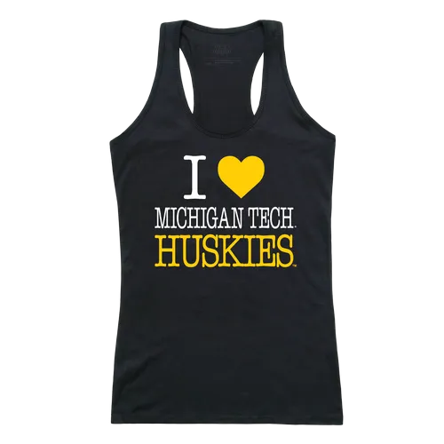 W Republic Women's I Love Tank Shirt Michigan Tech 532-341