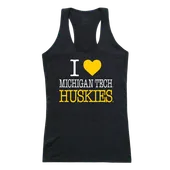 W Republic Women's I Love Tank Shirt Michigan Tech 532-341