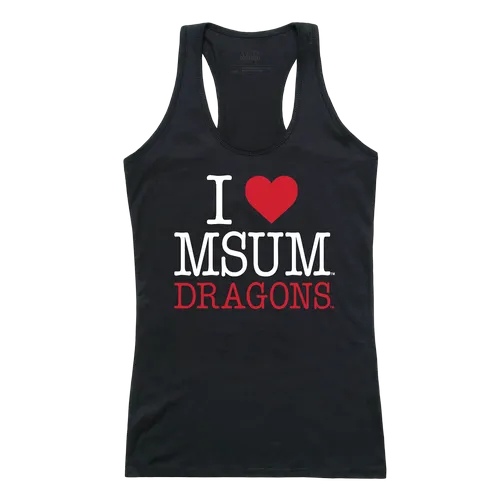 W Republic Women's I Love Tank Shirt Minnesota State Moorhead Dragons 532-343