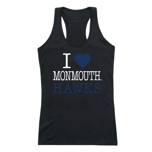 W Republic Women's I Love Tank Shirt Monmouth University 532-345