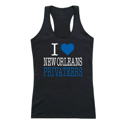 W Republic Women's I Love Tank Shirt New Orleans Privateers 532-349