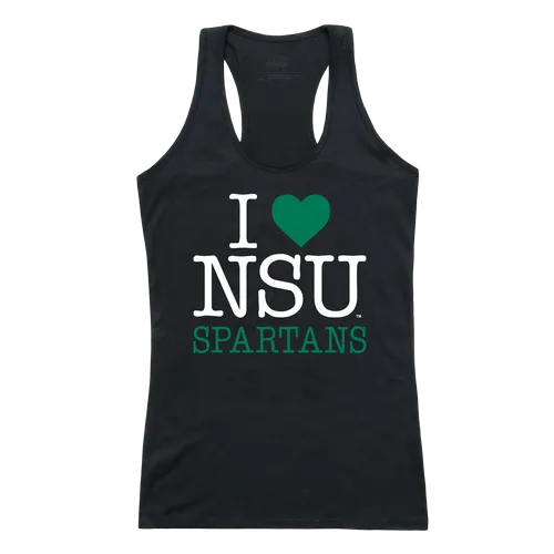 W Republic Women's I Love Tank Shirt Norfolk State Spartans 532-350