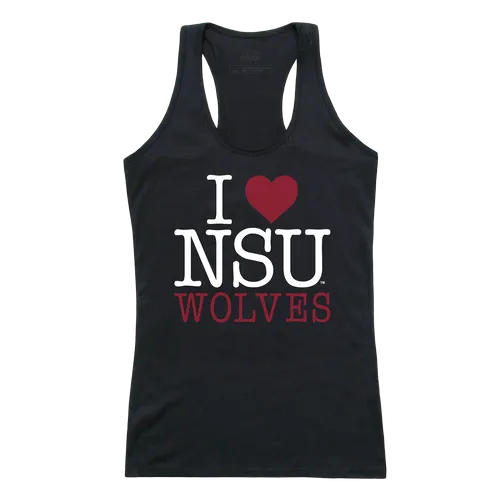 W Republic Women's I Love Tank Shirt Northern State University Wolves 532-355