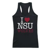 W Republic Women's I Love Tank Shirt Northern State University Wolves 532-355